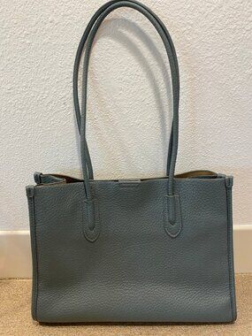 K. CARROLL Blue-Gray Pebble Finish Vegan Leather Shoulder Bag